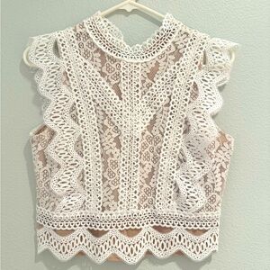 Lucy Paris lace top in size S
